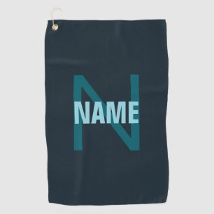 Einfaches, fett gedrucktes, anpassbares monogrammi golfhandtuch