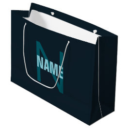 Einfaches, fett gedrucktes, anpassbares monogrammi große geschenktüte