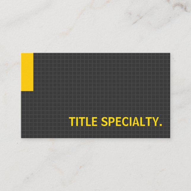 Einfaches, fett gelbes Mehrzweckprofil Visitenkarte (Vorderseite)