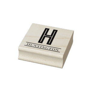 Einfaches fettes einzelnes Initialen-Monogramm Nam Gummistempel