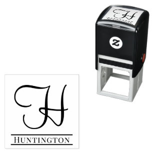 Einfaches fettes einzelnes Initialen-Monogramm Nam Permastempel