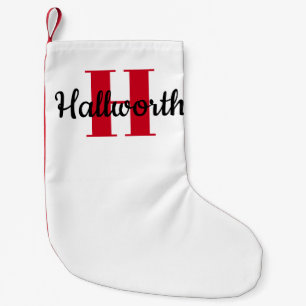 Einfaches fettes modernes monogrammiertes Namens- Kleiner Weihnachtsstrumpf