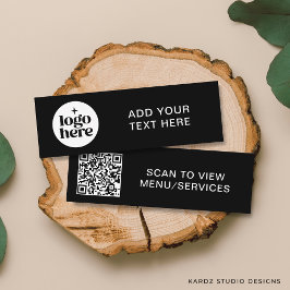 Einfaches Firmenlogo als QR-Code Mini Visitenkarte