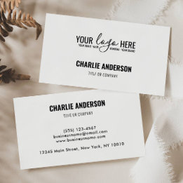 Einfaches Firmenlogo für das Branding Visitenkarte