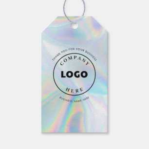 Einfaches Firmenlogo Holografisch Custom Geschenkanhänger