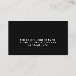 Einfaches Firmenlogo insgesamt schwarz Visitenkarte