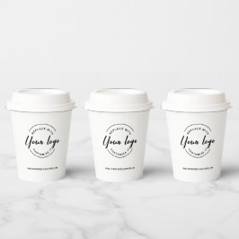 Einfaches Firmenlogo Modern beruflich Pappbecher