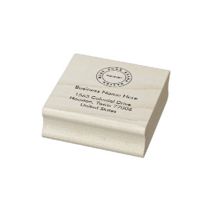 Einfaches Firmenlogo   Name   Adresse Gummistempel