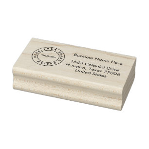 Einfaches Firmenlogo   Name   Adresse Gummistempel