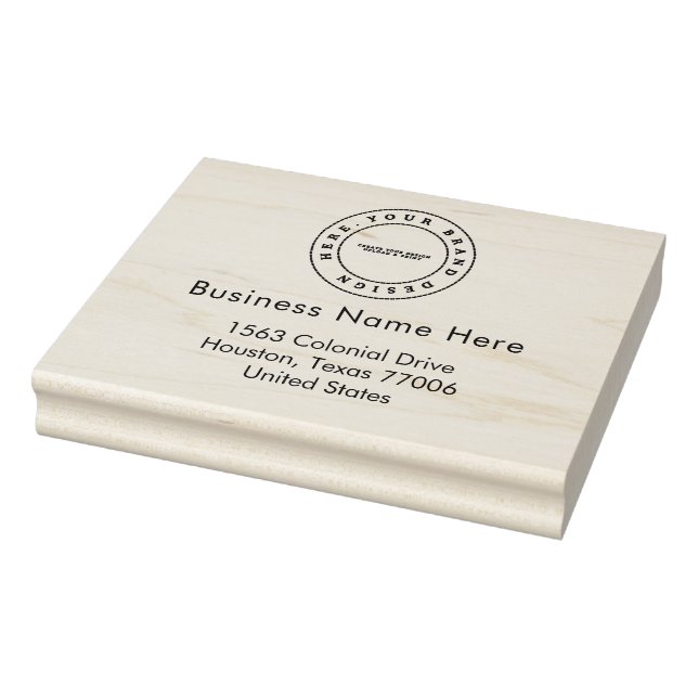 Einfaches Firmenlogo | Name | Adresse Gummistempel (Stempel)