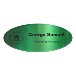 Einfaches Firmenlogo | Name | Bezeichnung Namenschild