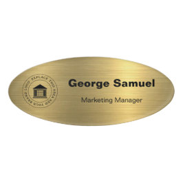 Einfaches Firmenlogo | Name | Bezeichnung Namenschild