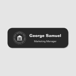 Einfaches Firmenlogo | Name | Bezeichnung Namensschild