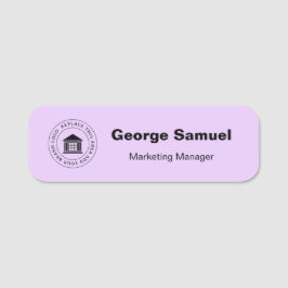 Einfaches Firmenlogo | Name | Bezeichnung Namensschild