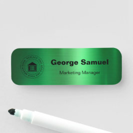 Einfaches Firmenlogo | Name | Bezeichnung Namensschild