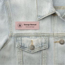 Einfaches Firmenlogo | Name | Bezeichnung Namensschild