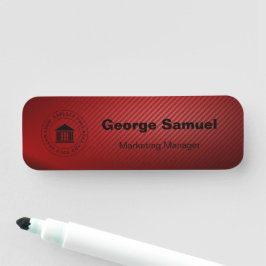 Einfaches Firmenlogo | Name | Bezeichnung Namensschild