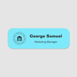 Einfaches Firmenlogo | Name | Bezeichnung Namensschild