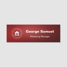 Einfaches Firmenlogo | Name | Bezeichnung Namensschild