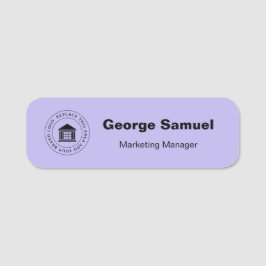 Einfaches Firmenlogo | Name | Bezeichnung Namensschild