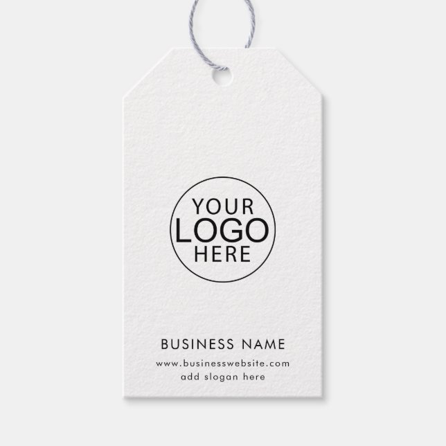 Einfaches Firmenlogo und individuelles QR-Code Des Geschenkanhänger (Vorderseite)