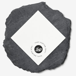 Einfaches Firmenlogo und Round-Text-Corner Busines Serviette