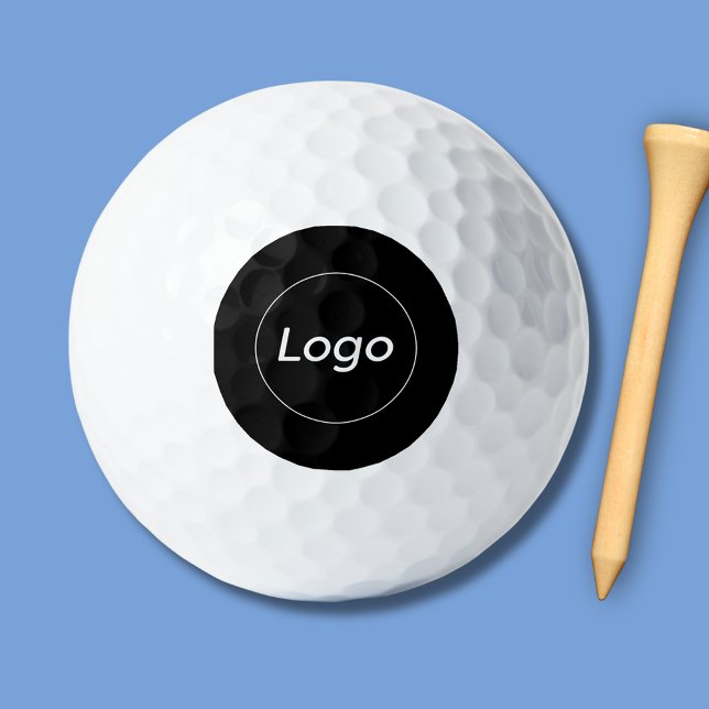 Einfaches Firmenlogo und Text Golfball (Professional business logo golf balls)