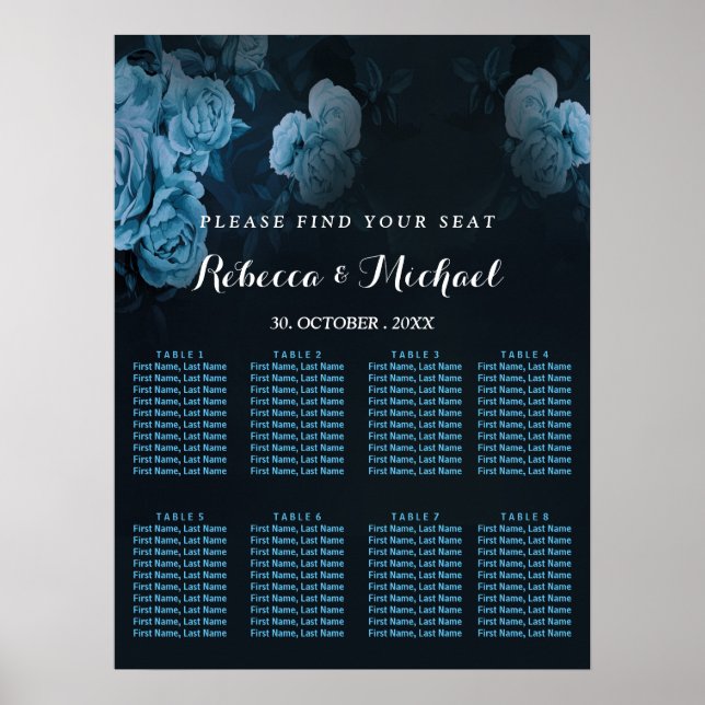 einfaches Flora Gold geometrisches Frame Poster (Vorne)