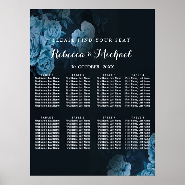 einfaches Flora Gold geometrisches Frame Poster (Vorne)