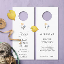 Einfaches Florales Monogramm Hochzeit