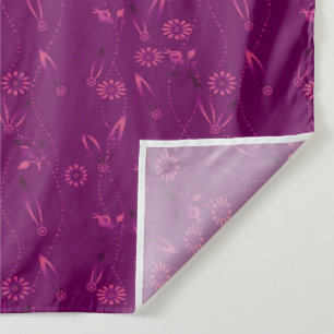 Einfaches florales Muster Retro Burgunderrot Wandteppich