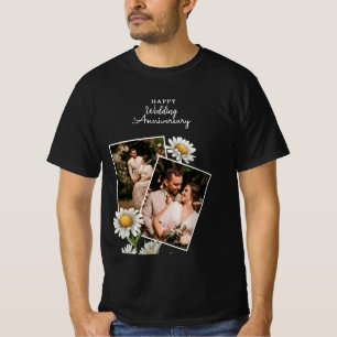Einfaches florales T-Shirt zum glücklichen Hochzei