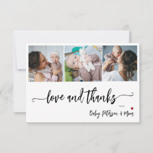 Einfaches Foto 3 mit Klettverschluss und elegante  Dankeskarte