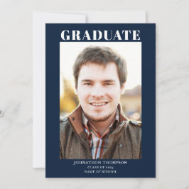 Einfaches Foto Abschluss Blue Ankündigung