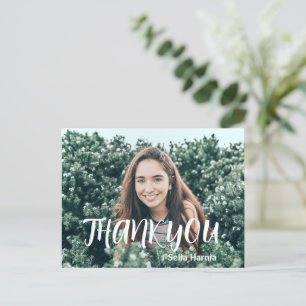 Einfaches Foto Abschluss Vielen Dank Postcard Postkarte