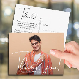 Einfaches Foto Abschluss Vielen Dank Postkarte