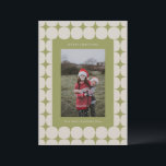 Einfaches Foto aus dem Mittelalter Feiertagskarte<br><div class="desc">Einfache Mid Century Moderne Sage Green Foto Ferienkarte</div>