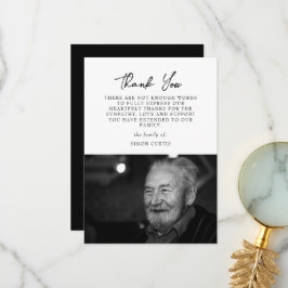 Einfaches Foto Beileid Kalligraphie Danke Karte