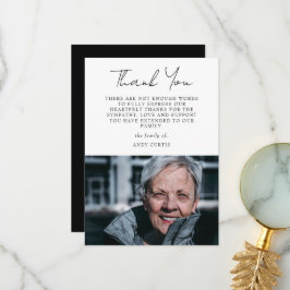 Einfaches Foto Beileid Kalligraphie Vielen Dank Dankeskarte