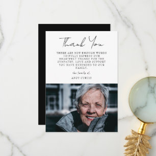 Einfaches Foto Beileid Kalligraphie Vielen Dank Dankeskarte