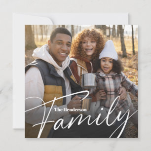 Einfaches Foto benutzerdefinierter Familie Karte