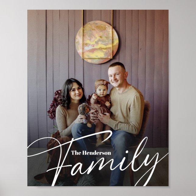 Einfaches Foto benutzerdefinierter Familie Poster (Vorne)