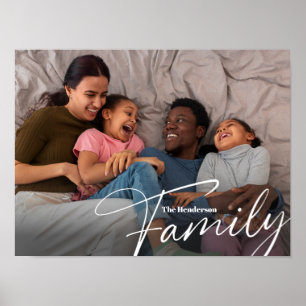 Einfaches Foto benutzerdefinierter Familie Poster