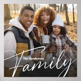 Einfaches Foto benutzerdefinierter Familie Poster