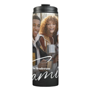 Einfaches Foto benutzerdefinierter Familie Thermosbecher