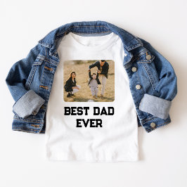 Einfaches Foto Bester Vater je Tagesgeschenk T-Shirt