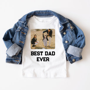 Einfaches Foto Bester Vater je Tagesgeschenk T-Shirt