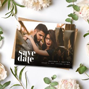 Einfaches Foto-Budget - Hochzeit retten das Datum Ankündigungspostkarte