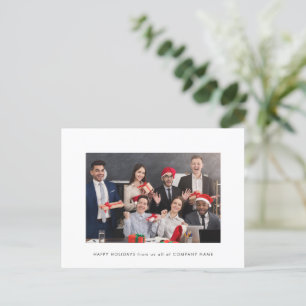 Einfaches Foto Business Happy Holidays Postkarte