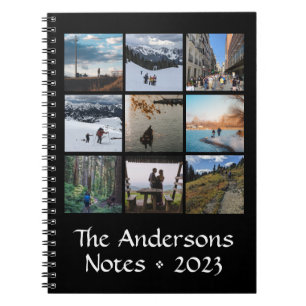 Einfaches Foto Collage Custom Spiral Notebook Notizblock